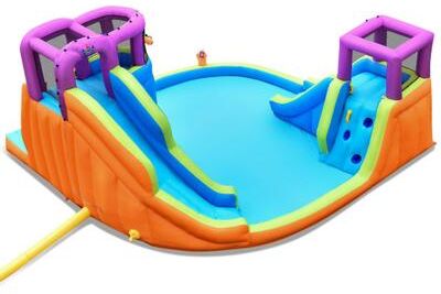 Costway 6-in-1 Inflatable Dual Water Slide Bounce House Without Blower