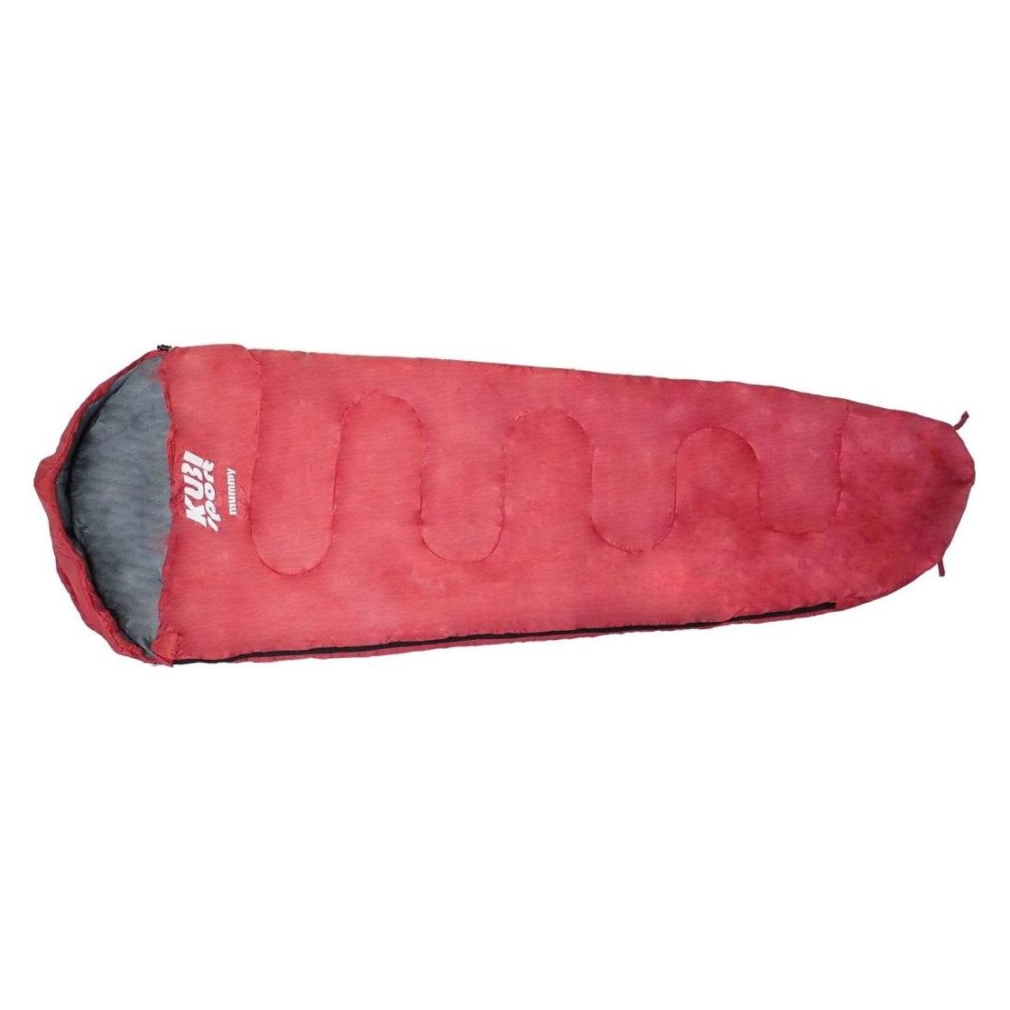 Aptel Śpiwór Turystyczny Kempingowy Lekki Mumia Solidny Czerwony KUBISPORT 210 cm (210 cm) (58017590)