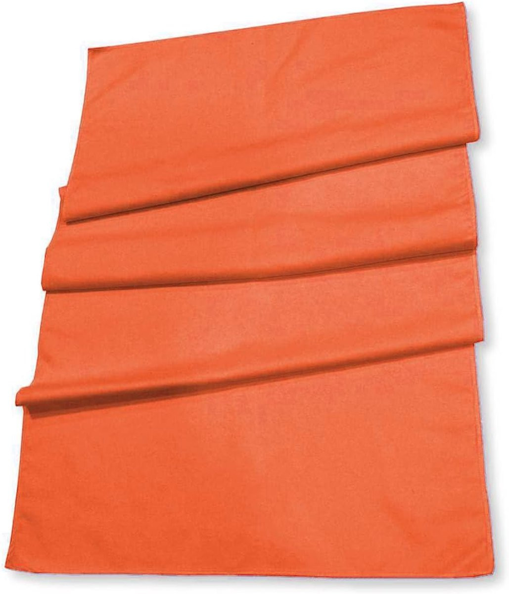 Oranje microvezel strandlaken voor volwassenen, 95 x 165 cm