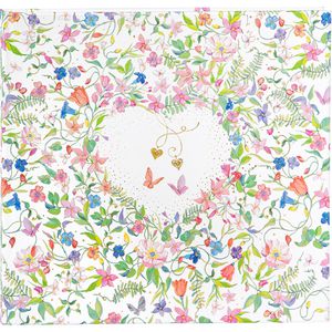 Goldbuch Gästebuch 50035 Charming Heart, weiß, 23 x 25 cm, illustriert mit Vordrucken, Hardcover 100 Seiten