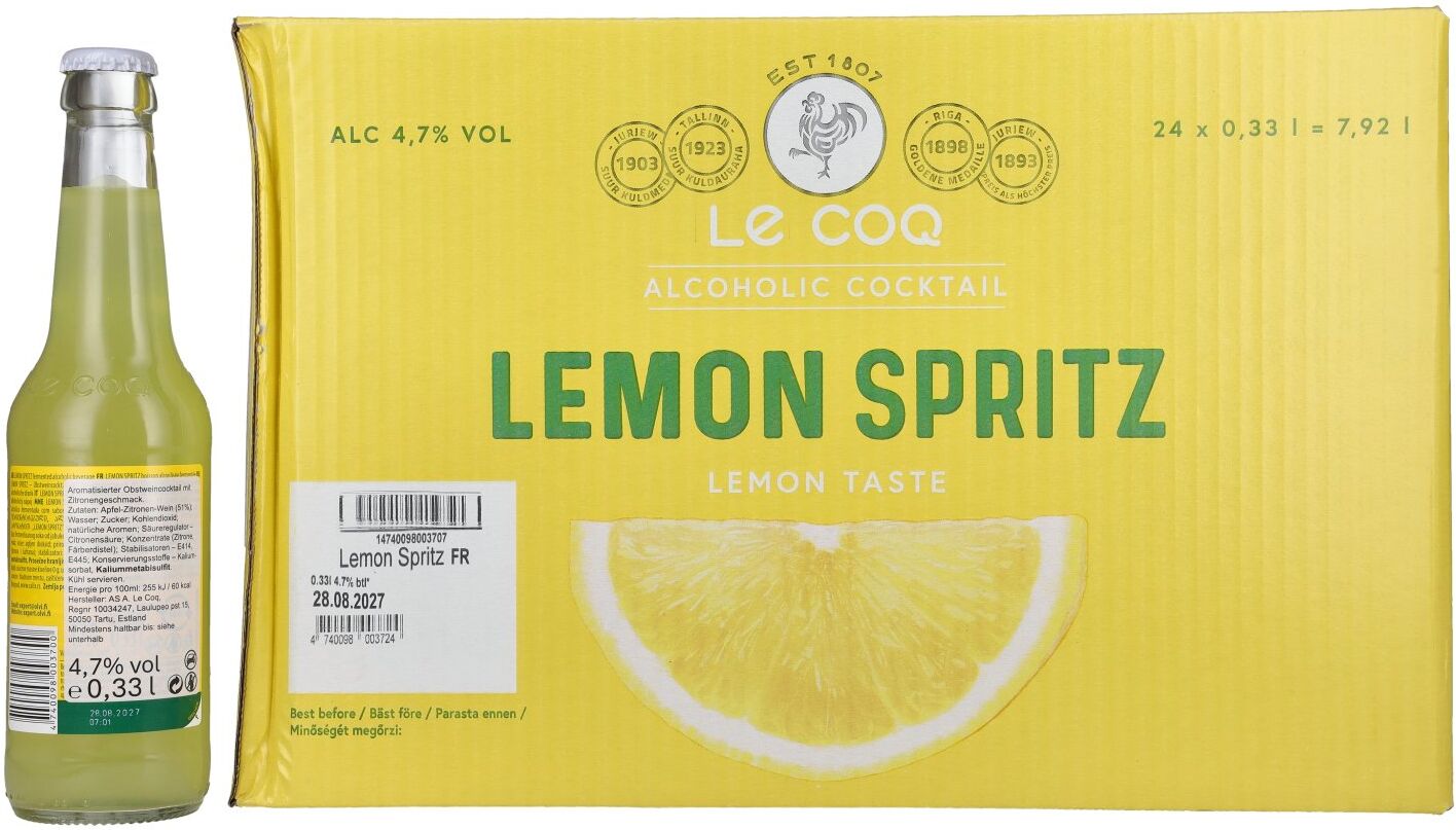 Le Coq LEMON SPRITZ 4,7% Vol. 24x0,33l