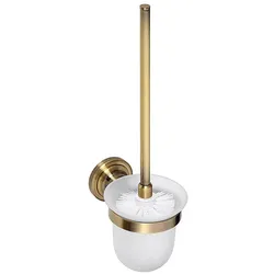 Brillantbad BETRO BRONZE WC-Bürstengarnitur Messing Glas Bronze 110x360x145 mm für Bad & WC >> zum Bohren