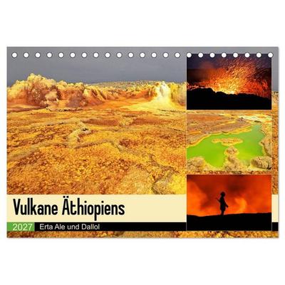 Vulkane Äthiopiens - Erta Ale und Dallol (Tischkalender 2027 DIN A5 quer), CALVENDO Monatskalender