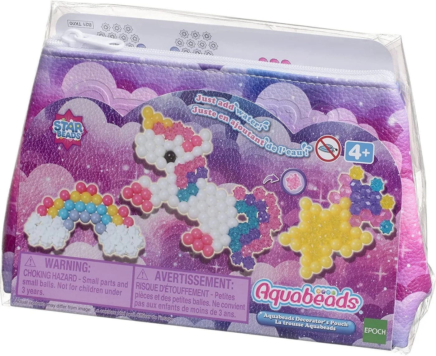Epoch Everlasting Play Aquabeads Unicorn Decorator's Pouch for Kids - 500+ Beads, 21 Colors, Ages 4+