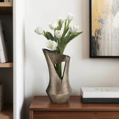 Sagebrook Home Seward Metal Vase, Novelty, Solid