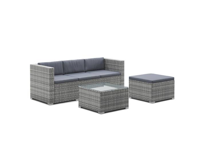 Rattanlounge NIZZA grau/anthrazit