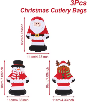 Inspire Picks Festive Christmas Cutlery Holder Set For Holiday Table Decor style 2