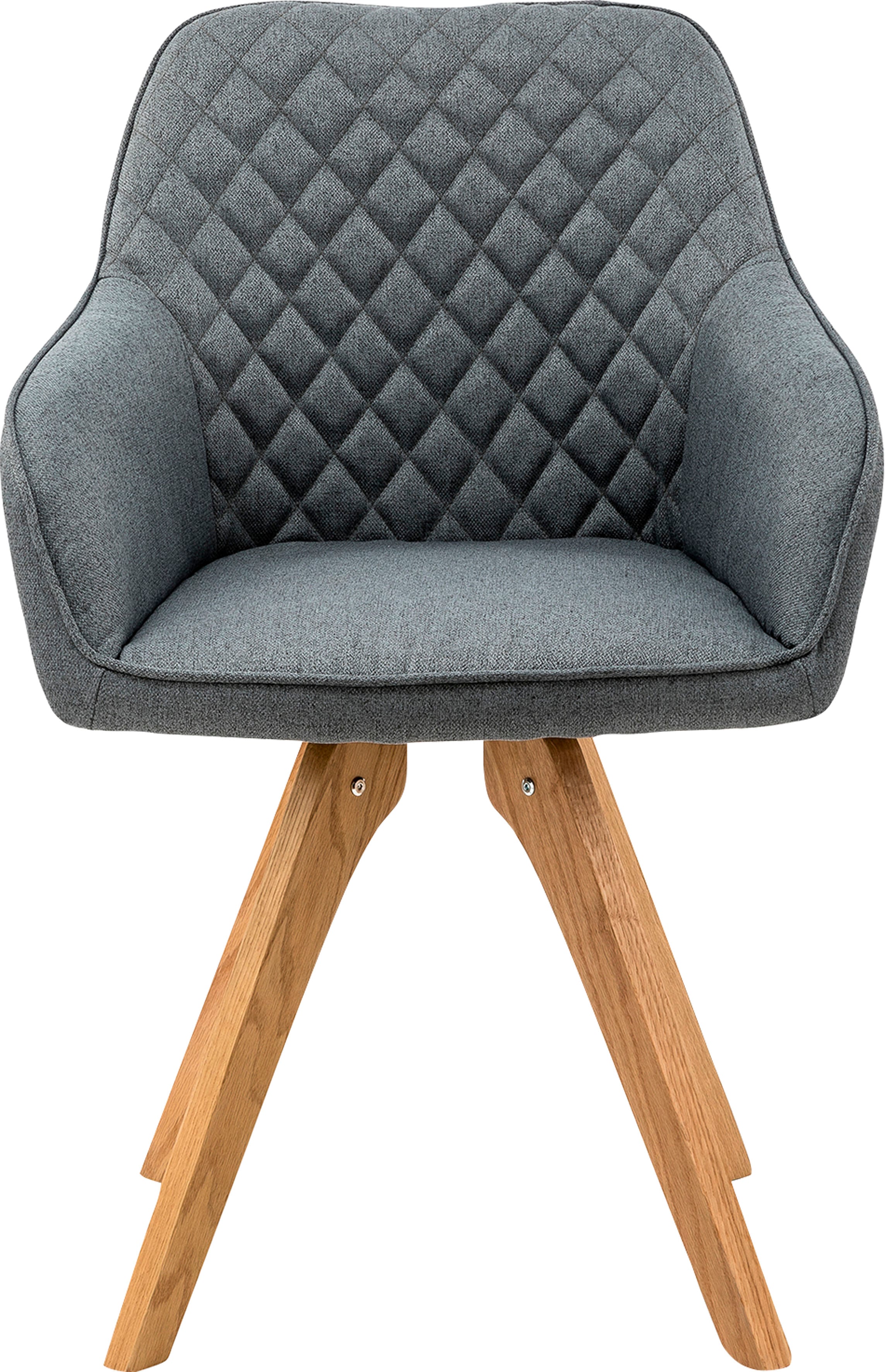 Essgruppe SALESFEVER "Växjö - Elegant gestaltete Sitzgruppe", grau, Sitzmöbel-Sets, Essgruppe, bestehend aus 4 modernen Polsterstühlen und einem 180 cm breiten Tisch grau Einheitsgröße