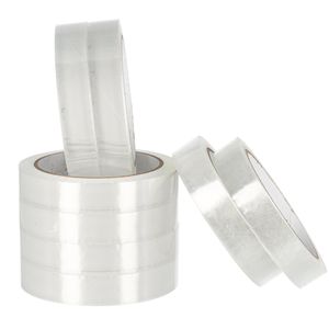 Böttcher-AG Klebeband Premium 12mm x 66m, transparent, extra stark klebend, Kern-Ø 76mm, 6 Stück