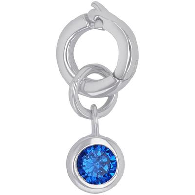 Charm-Einhänger AMOR "Geburtsstein", bunt (silberfarben, blau, blau), Charms, Damen, September, Silber 925 (Sterlingsilber), mit Zirkonia (synth.) oder Stein (synth.)