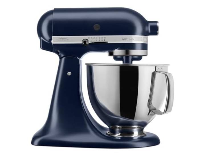 KitchenAid Artisan Küchenmaschine 4,7L Ink Blue Knetet Brotteig, rührt Kuchen und schlägt Sahne; ikonisches Design mit langlebigem Zinkdruckguss-Gehäuse für Generationen