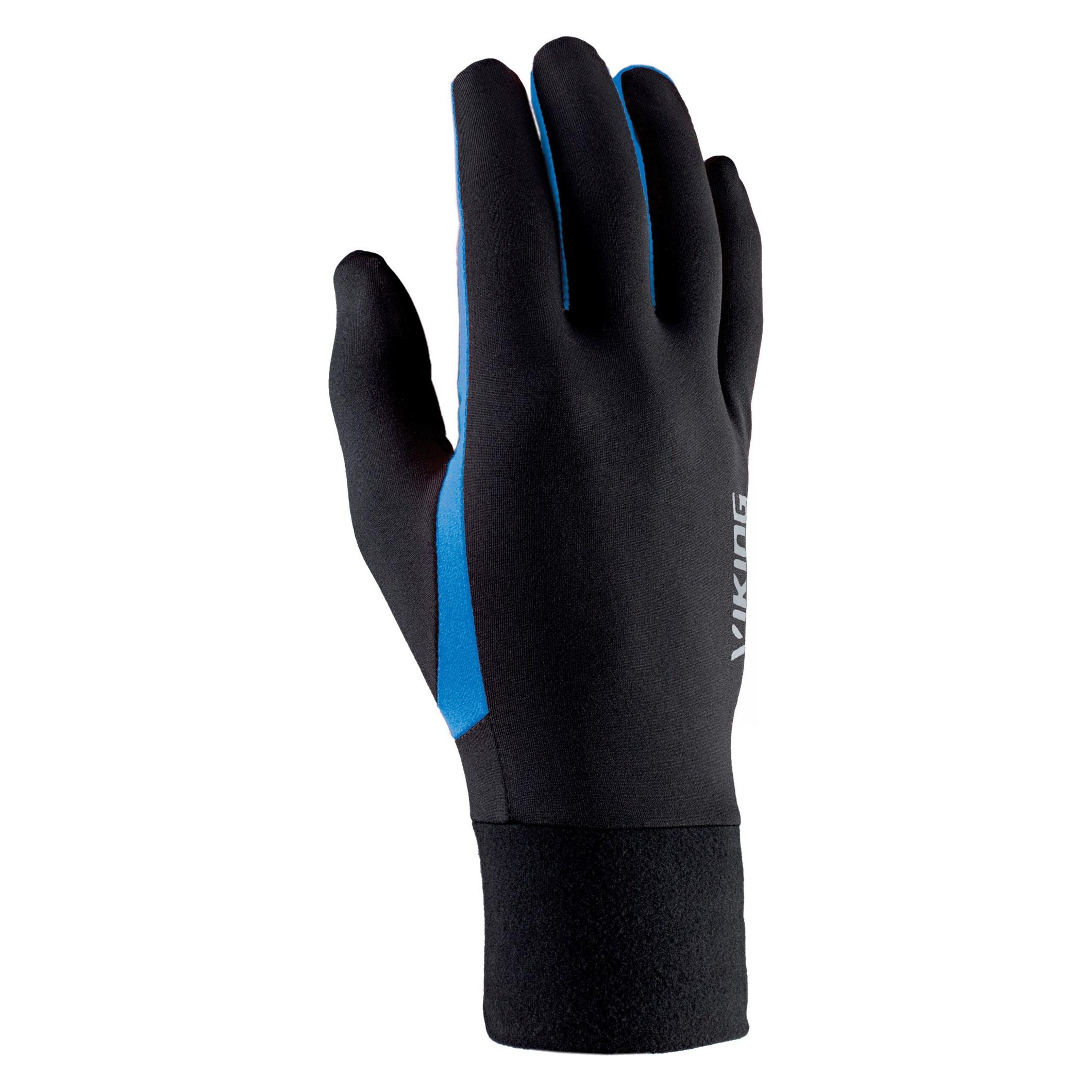 Vikingsports Viking 15 Schwarz/Blau, 6 Multifunktions Handschuhe für Damen und Herren mit Touch-Phone System, Ide (6) (140/18/2740/15)