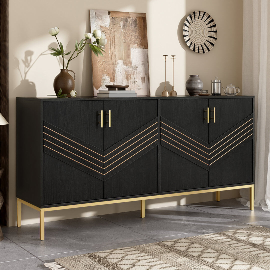 Fairmont Park 160cm Sideboard Black 81cm H X 160cm W X 40cm D