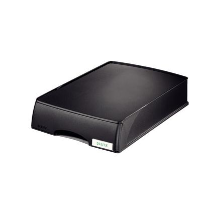 LEITZ Briefablage Plus A4 mit Schublade schwarz Packung mit 4 Stück