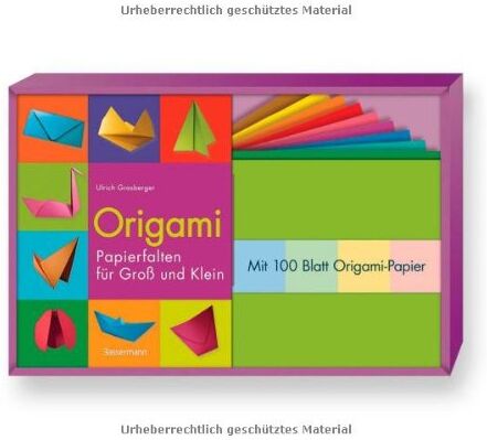 Ulrich Grasberger - Origami-Set: Papierfalten für Groß und Klein. Buch und 100 Blatt Origami-Papier - Preis vom 02.10.2026 23:42:20 h