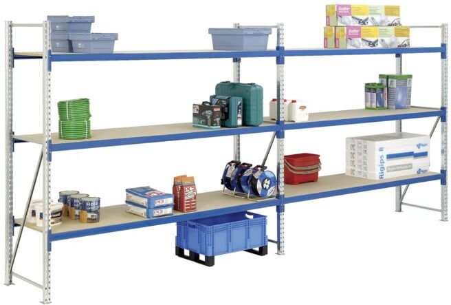 Rayonnages mi-lourds p 600 montants galvanisés Bito lissesement époxy (25751)