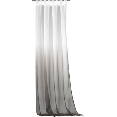 Vorhang WECKBRODT "Maischa, 1 Stück, Schlaufen, transparent, Farbverlauf" Gr. 1, braun, B:140cm H:245cm, Voile, Polyester, Gardinen, Voile, transparent mit Farbverlauf, Gardine, Store