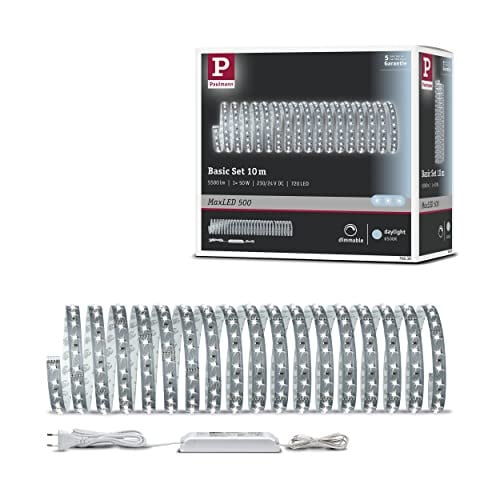 Paulmann MaxLED 500 LED-strip basisset in zilver met daglichtwit 6500 K