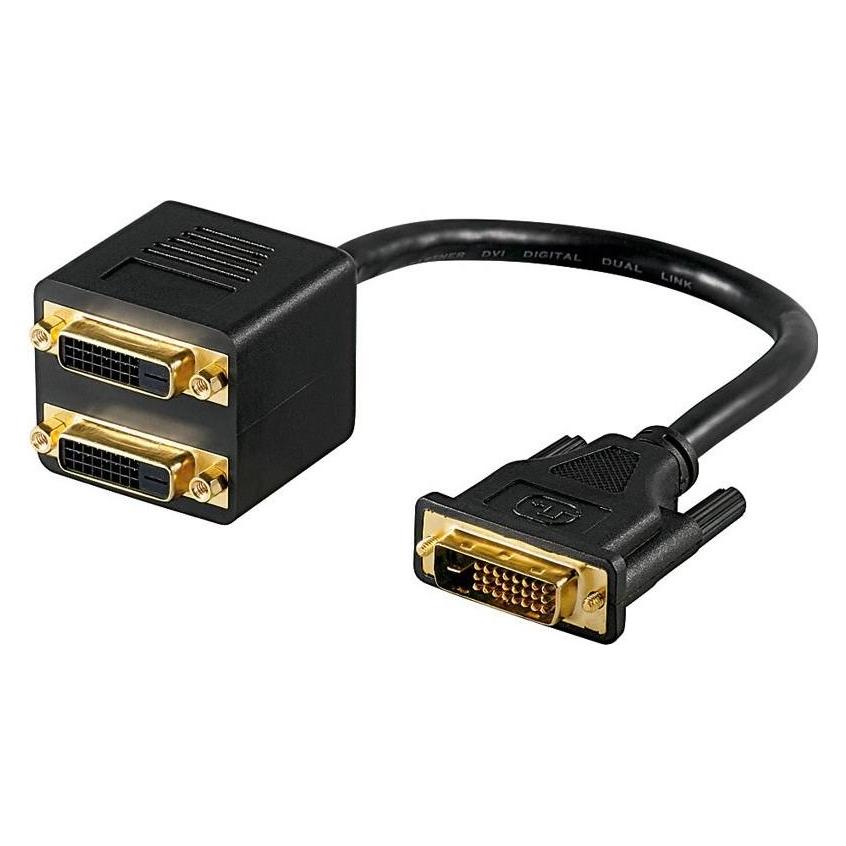 PremiumCord Adapter DVI-D (24+1) male => 2x DVI-D (24+1) female (kpdva-5)
