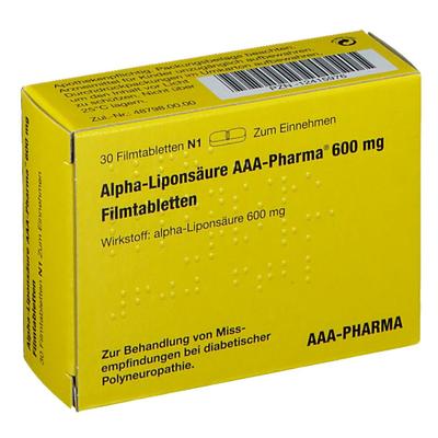 Alpha Liponsäure Aaa- Pharma 600 mg Filmtabletten 30 St