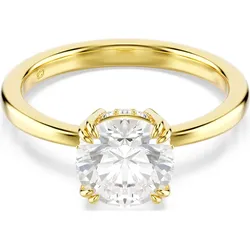 Swarovski Stilla Cocktailring, Rundschliff, Weiß, 18K Goldbeschichtet 5723331