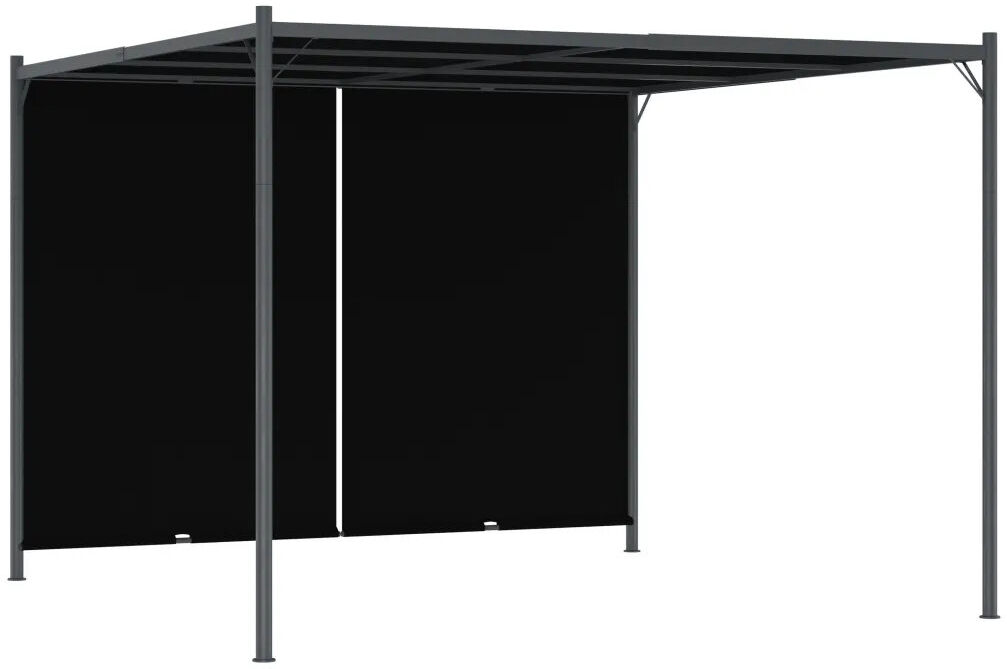 Dakota Fields Annick 3m x 3m Steel Pergoda Anthracite 225cm H X 300cm W X 300cm D