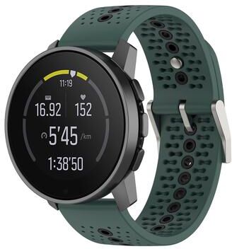 Everyday Crate Suunto Run Race Race S Vertical 9 Peak Pro Silicone Watch Band Breathable Sport Replacement Strap olive Green Black