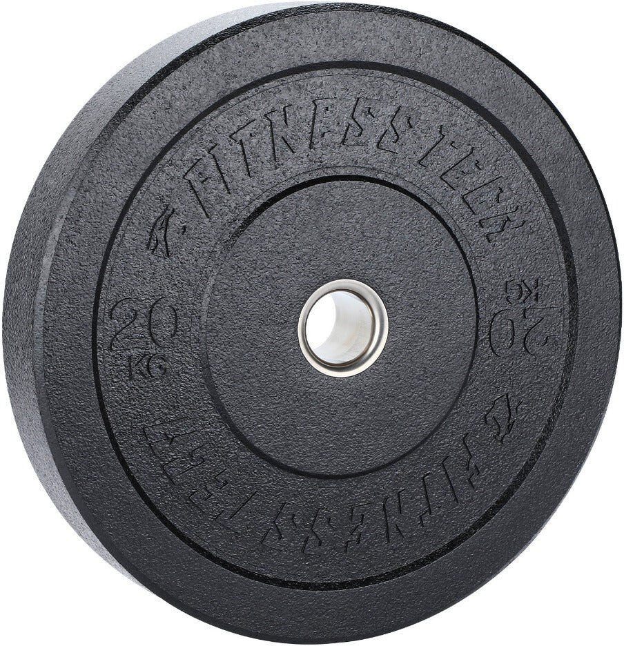 Fitness Tech Disco Bumper Plate Hi Temp .  (20 kg) Negro