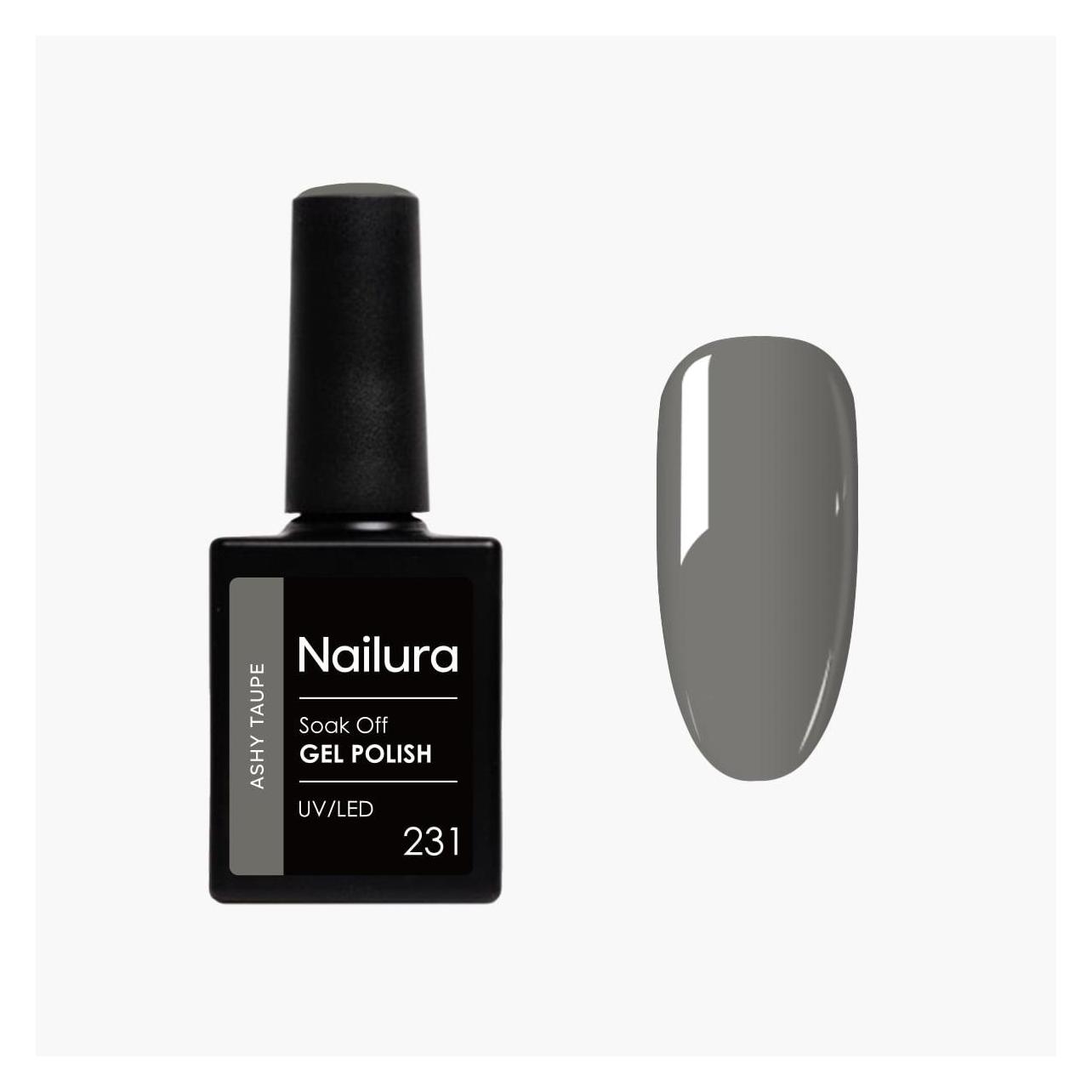 Nailura - Gel Polish 231 - Ashy Taupe - 10 ml (Aschgrau, Ashy Taupe, UV-Gel Lack) (70250)
