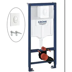 Grohe Rapid SL, WC Vorwandelement 113cm inkl. Betätigungsplatte, Set 2 in 1, 38722001