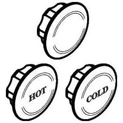 Hansgrohe Porzellankappen Axor Montreux hot/cold/Ringe, 97987000 97987000