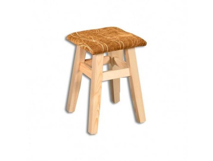 JVmoebel Sitzhocker Handgefertigter Kiefernhocker in natürlichem Holzton (1 St), Made in Europa