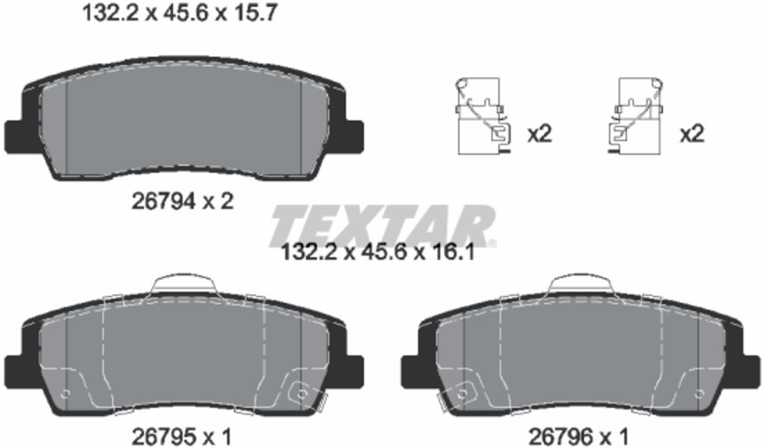 Bremsbelagsatz TEXTAR 2679401