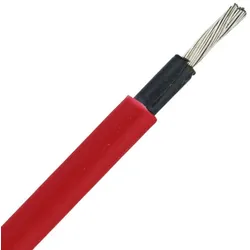 Solarkabel Photovoltaik Kabel Rot 6mm2 Rohrdurchmesser ab 1 Meter (Ausführung: 1m)