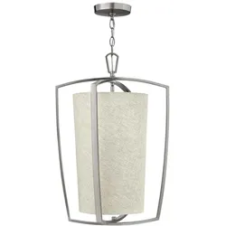 Pendellampe Deckenleuchte Hängeleuchte Nickel H 68,6 cm Esszimmerleuchte