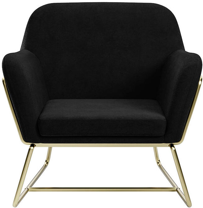 LPD CHARLES ACCENT ARMCHAIR Gold/Black 77cm H X 76cm W X 72cm D