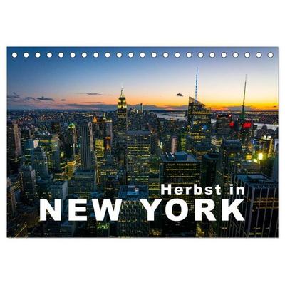 Herbst in New York (Tischkalender 2027 DIN A5 quer), CALVENDO Monatskalender