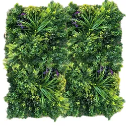 GeckoWall RIO | Gastro Premium Dschungel Farn Pflanzenwand 50x50cm|Kunstpflanzen Wandmontage Indoor Outdoor| Regenwald Wandpaneel Dekoration Quadrat Pflanze