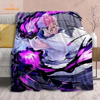 Shop Station Anime Throw Blanket Soft Flannel Gojo & Yuji Cozy Bed And Travel Blanket c 30x35inch