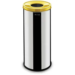 Mülleimer 45 l rostfreier Stahl, Edelstahl glänzend, Kunststoffe