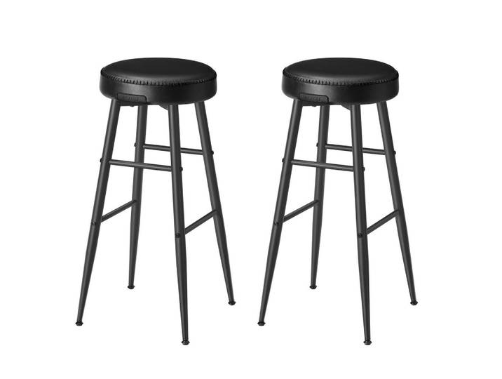 Mid.you Barhocker-Set, Schwarz, Metall, A-Form, 51.6x76.2x51.6 cm, Esszimmer, Barmöbel, Barhocker