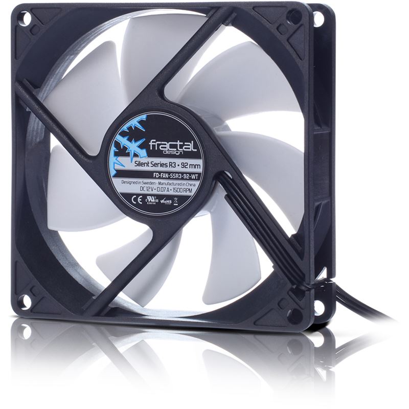 Fractal Design Silent Series R3 92x92x25mm 1500 U/min 18.3 dB(A) schwarz/weiß