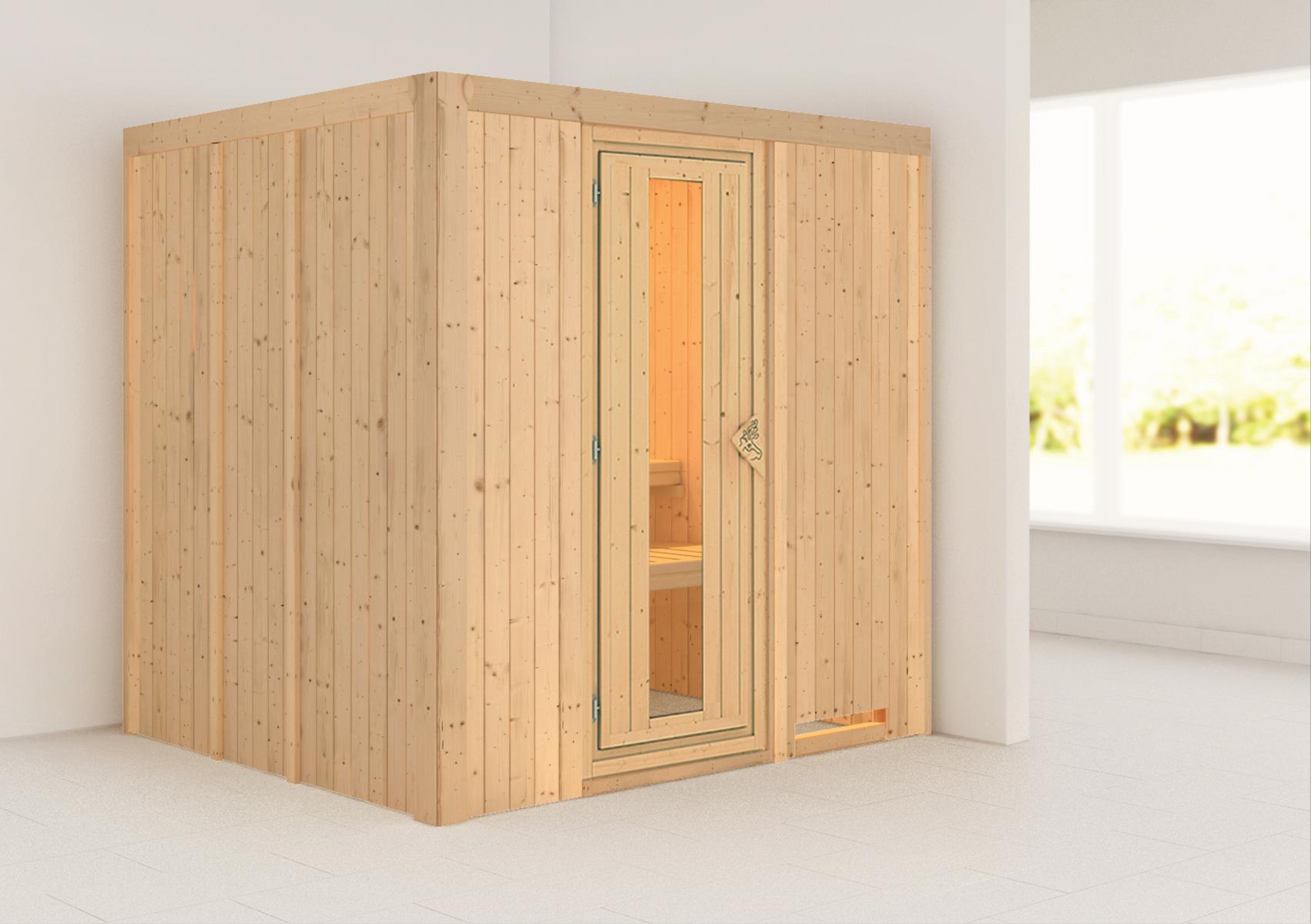 KARIBUHOLZT Sauna Daria Front o. Zub. m.einer Isoliertür 16880042