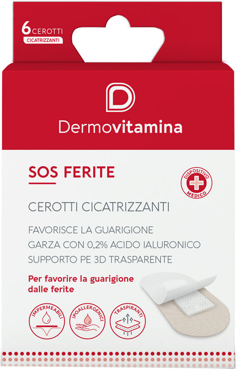 PASQUALI SpA Dermovitamina SOS Ferite Cerotti Cicatrizzanti, 6 pezzi