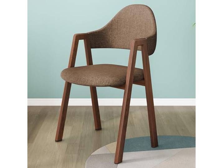 Moderner Esszimmerstuhl – Home-Office-Schreibtischstuhl, Beistellstuhl Mit Metallrahmen, Stabile Metallbeine, Bequemer Gepolsterter Sessel, Veranstaltungen Im Innen- Und Außenbereich(Coffee cloth)