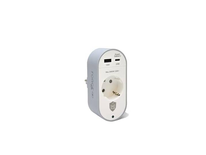 Parafoudre 1 prise +USB A+C 540J Gschuko