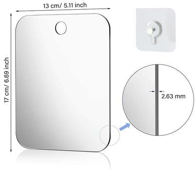 Discount Dollar Deals New Acrylic Mirror Shower, Fogless Shaving Mirror, Washroom Travel Accessories For Women, Makeup Bathroom Tools b