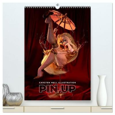 Pin Up Kalender Carsten Mell (hochwertiger Premium Wandkalender 2027 DIN A2 hoch), Kunstdruck in Hochglanz