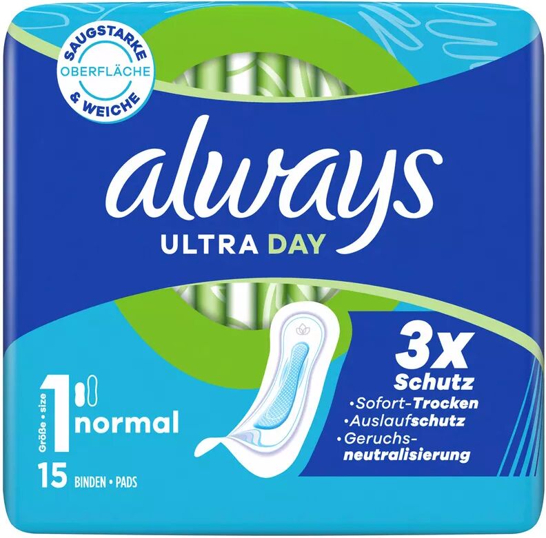 Always - Ultra Day Damenbinden Normal (Grösse 1), 15 Stück