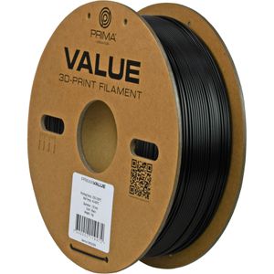 Prima Filament Value PETG, schwarz, 1,75mm, wetterbeständig, schlagfest, 1kg Spule